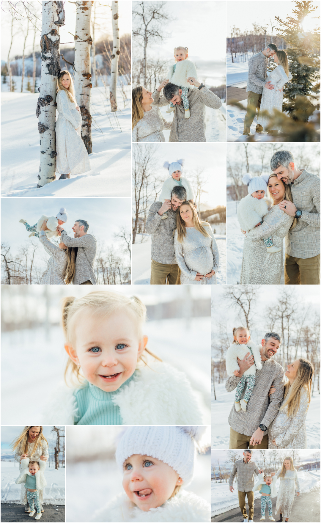 Winter Family Maternity Pictures - Utah County Photographer