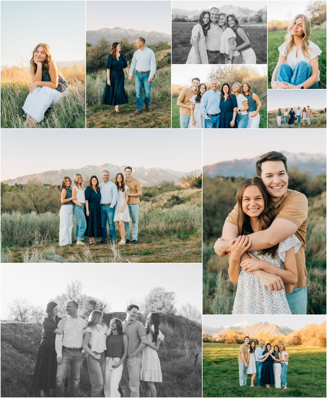 Spring Meadow Family Pictures - Family Photography with older kids