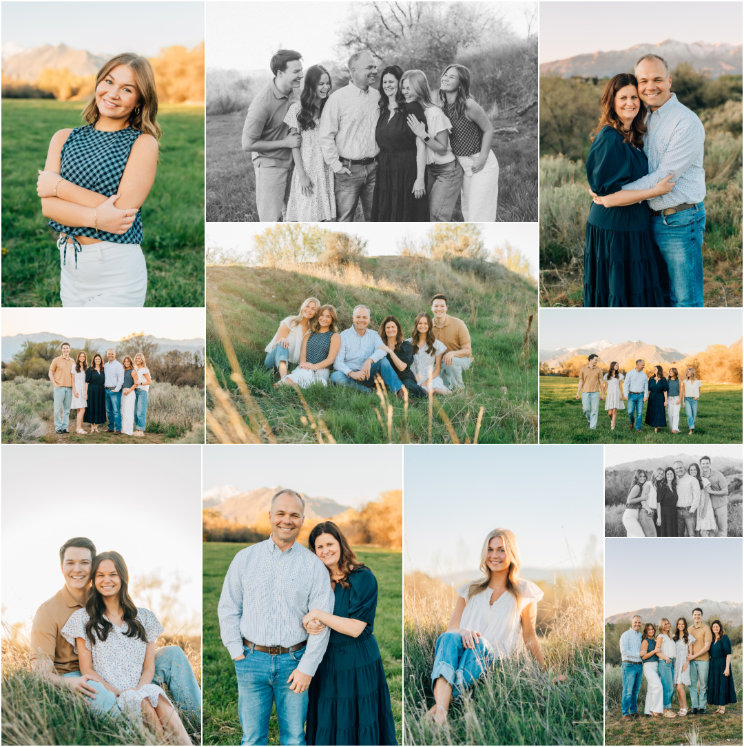 Spring Meadow Family Pictures - Family Photography with older kids