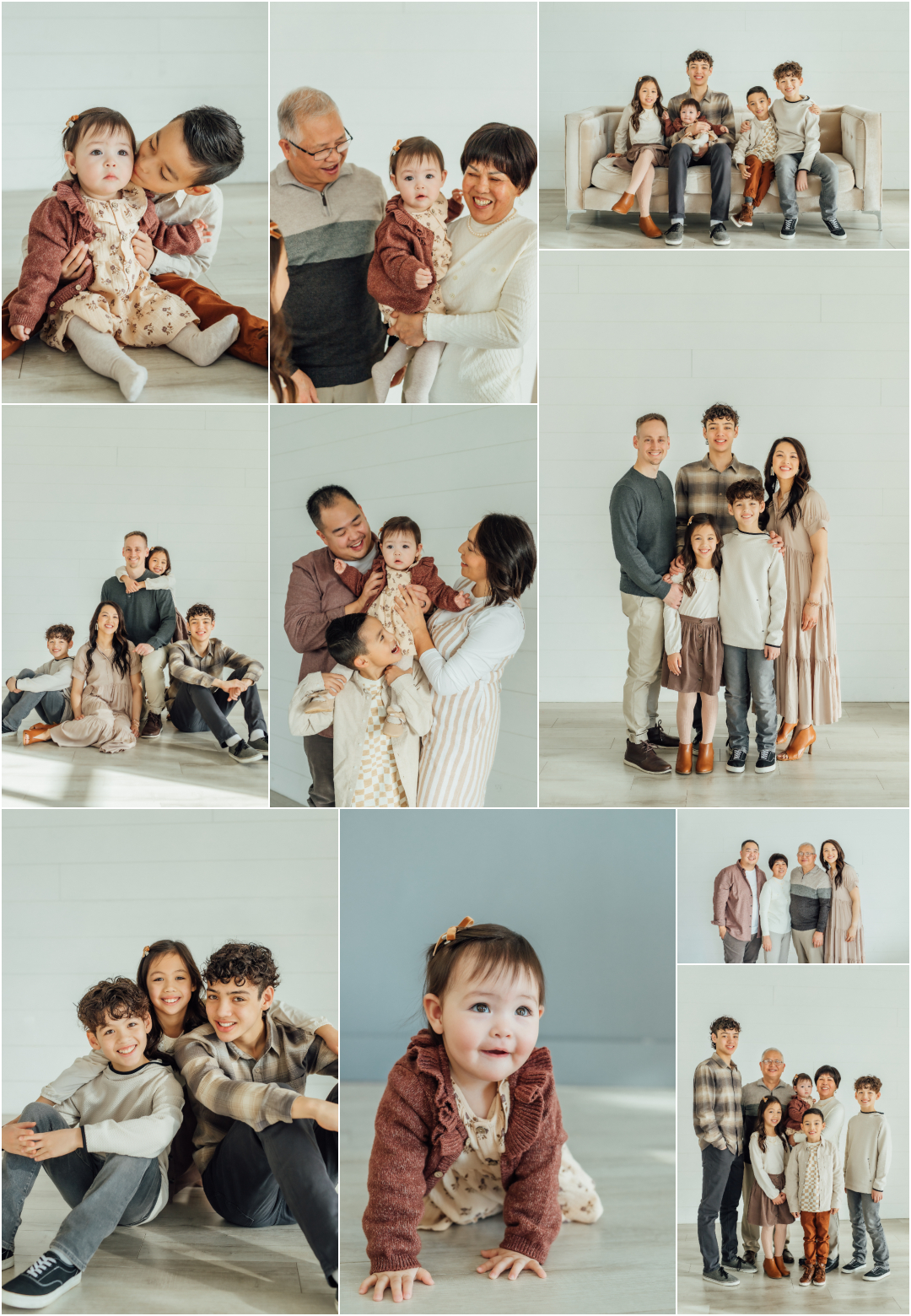 Blank Space Studio Photographer - Indoor Extended Family Pictures