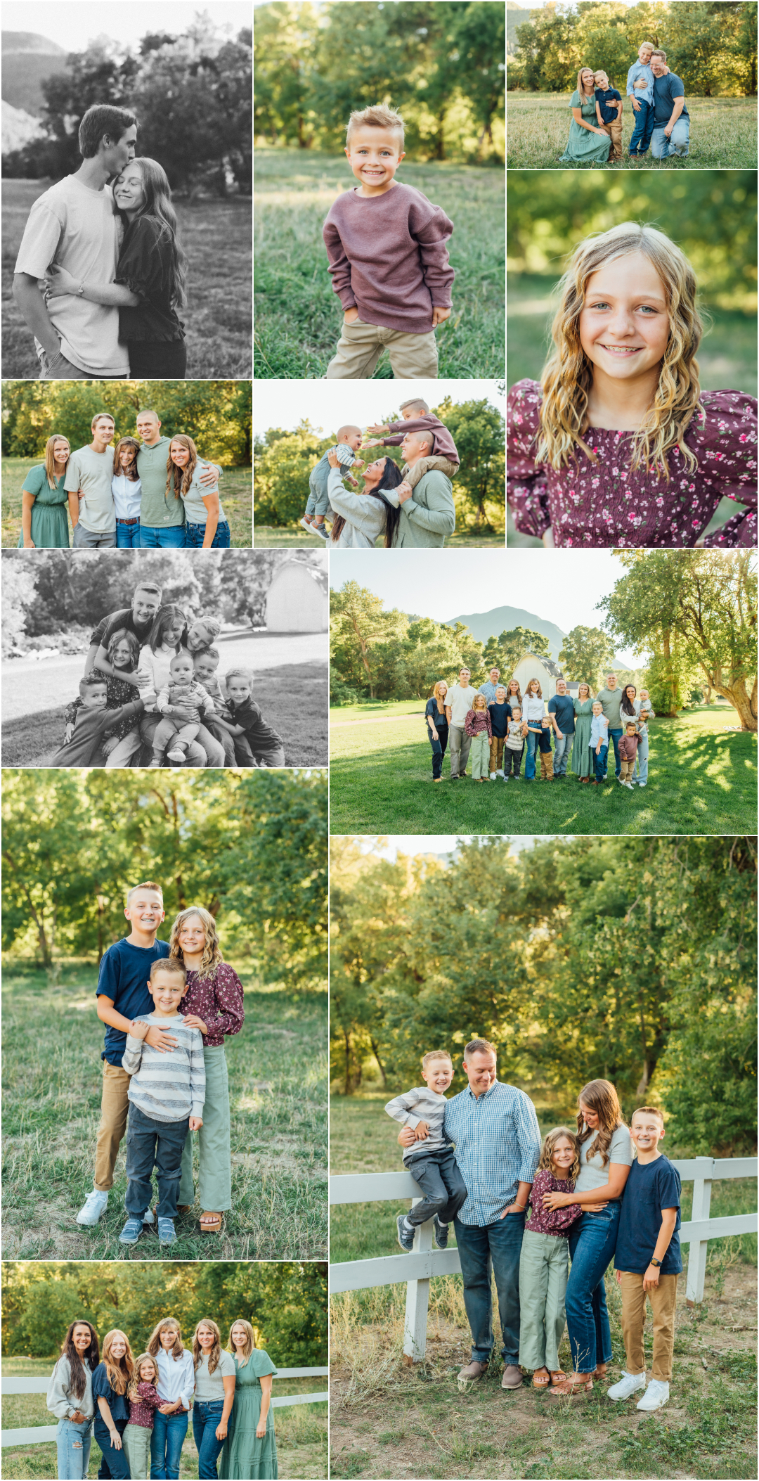 Extended Family Photographer - Springville Utah Photography