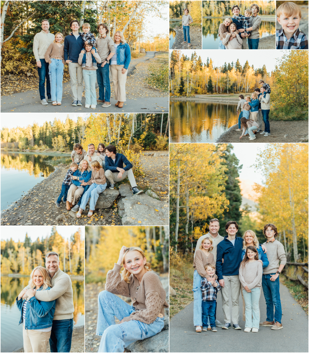 Utah Fall Family Pictures - Payson Nebo Loop Lake Photographers