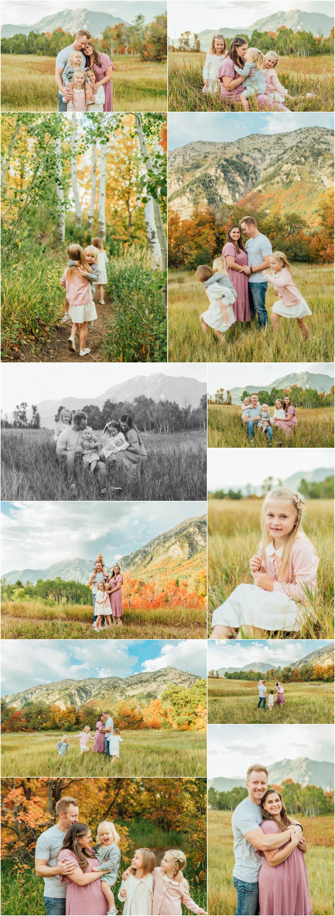 Family pictures in the fall - Utah County Family Photography