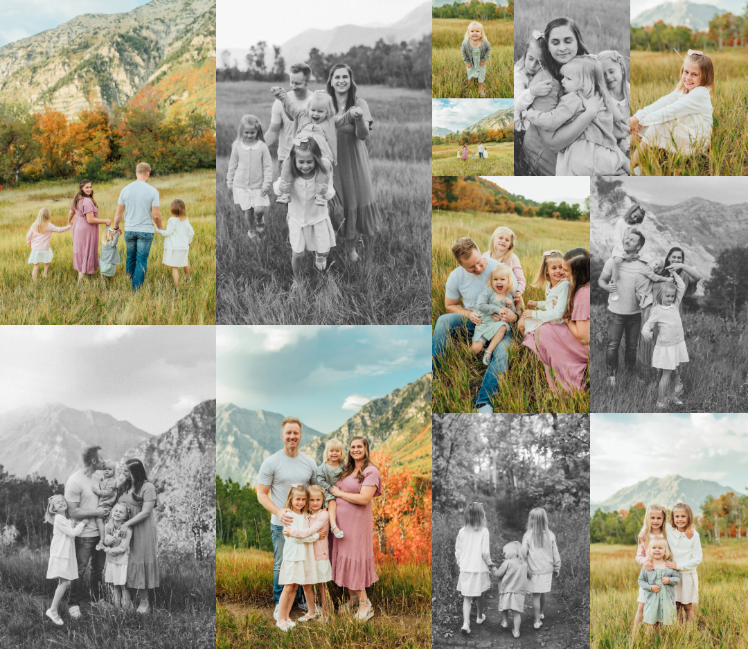 Family pictures in the fall - Utah County Family Photography