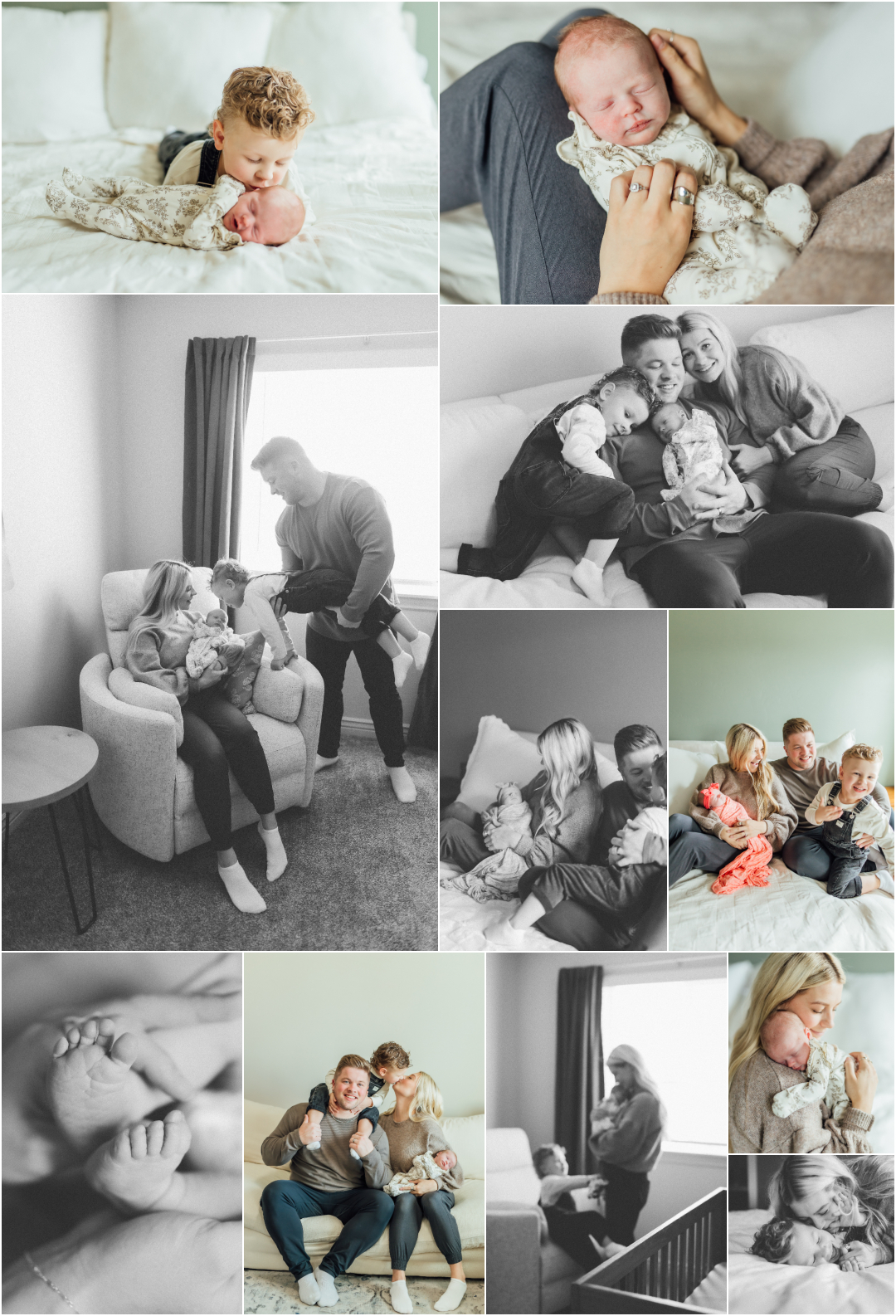 In Home Newborn Photographer with sibling - Spanish Fork Lifestyle Newborn Photography