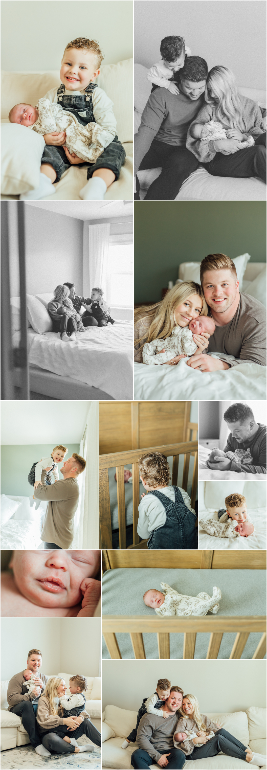 In Home Newborn Photographer with sibling - Spanish Fork Lifestyle Newborn Photography