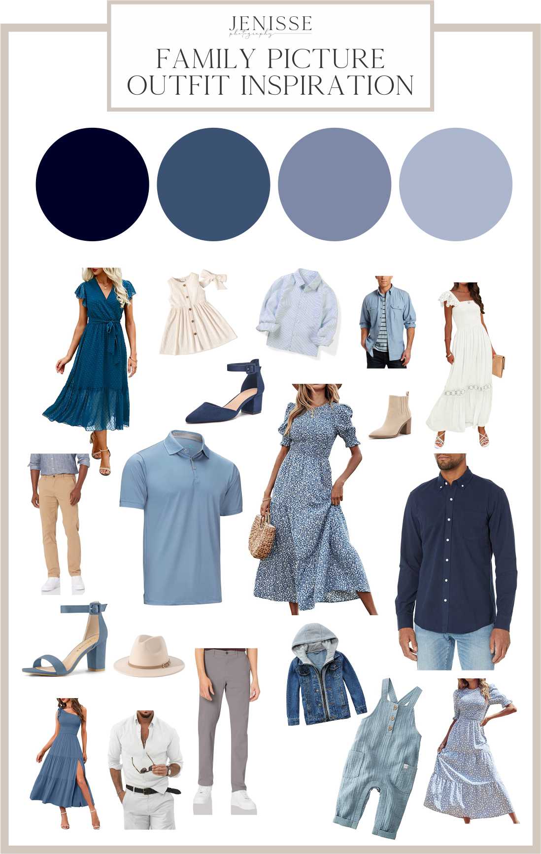 Shades of Blue - Outfit Inspiration for Family Pictures