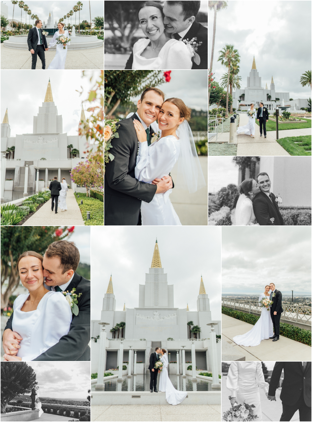 Destination Wedding Photographer - Oakland California LDS Temple Wedding - Bridal Pictures and Formal Photography