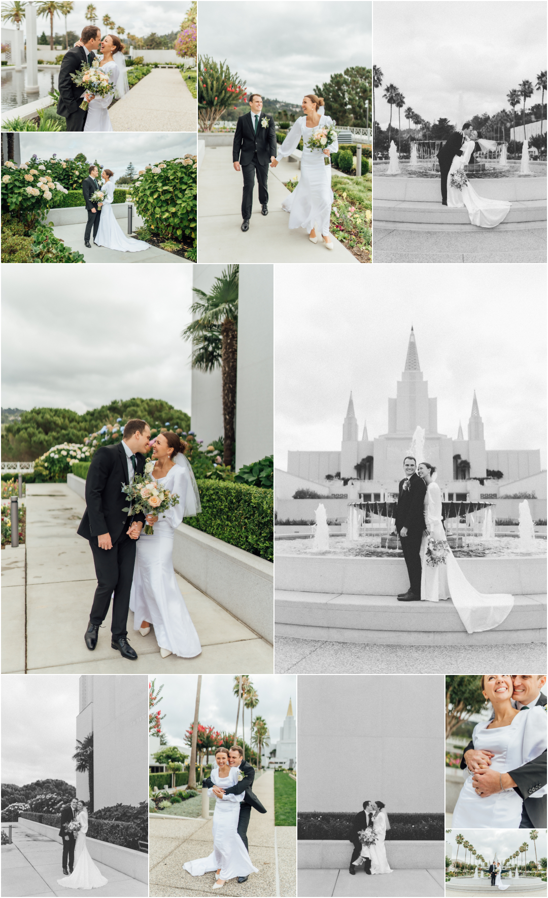 Destination Wedding Photographer - Oakland California LDS Temple Wedding - Bridal Pictures and Formal Photography