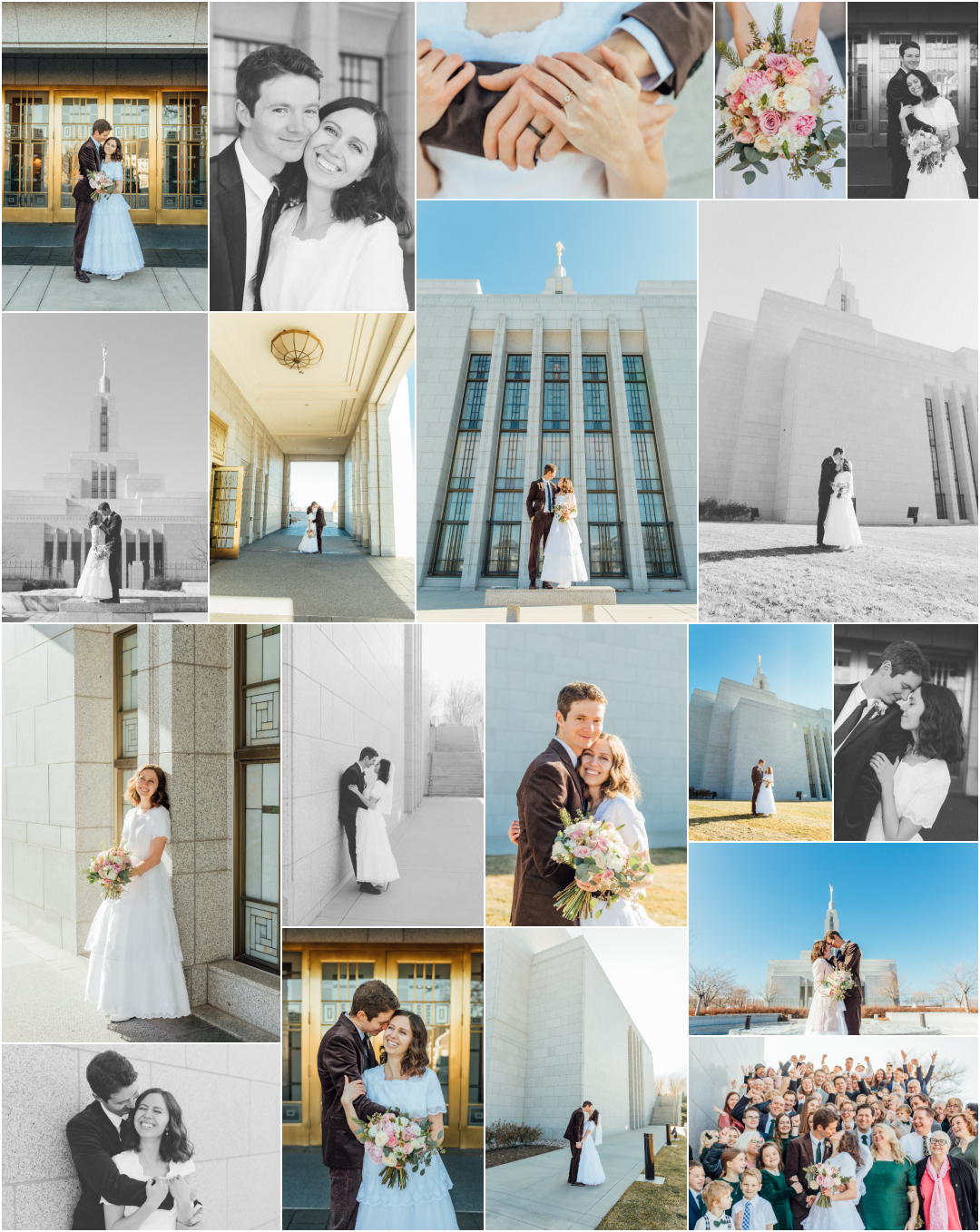 Draper LDS Temple Wedding - Utah Winter Wedding Photographer