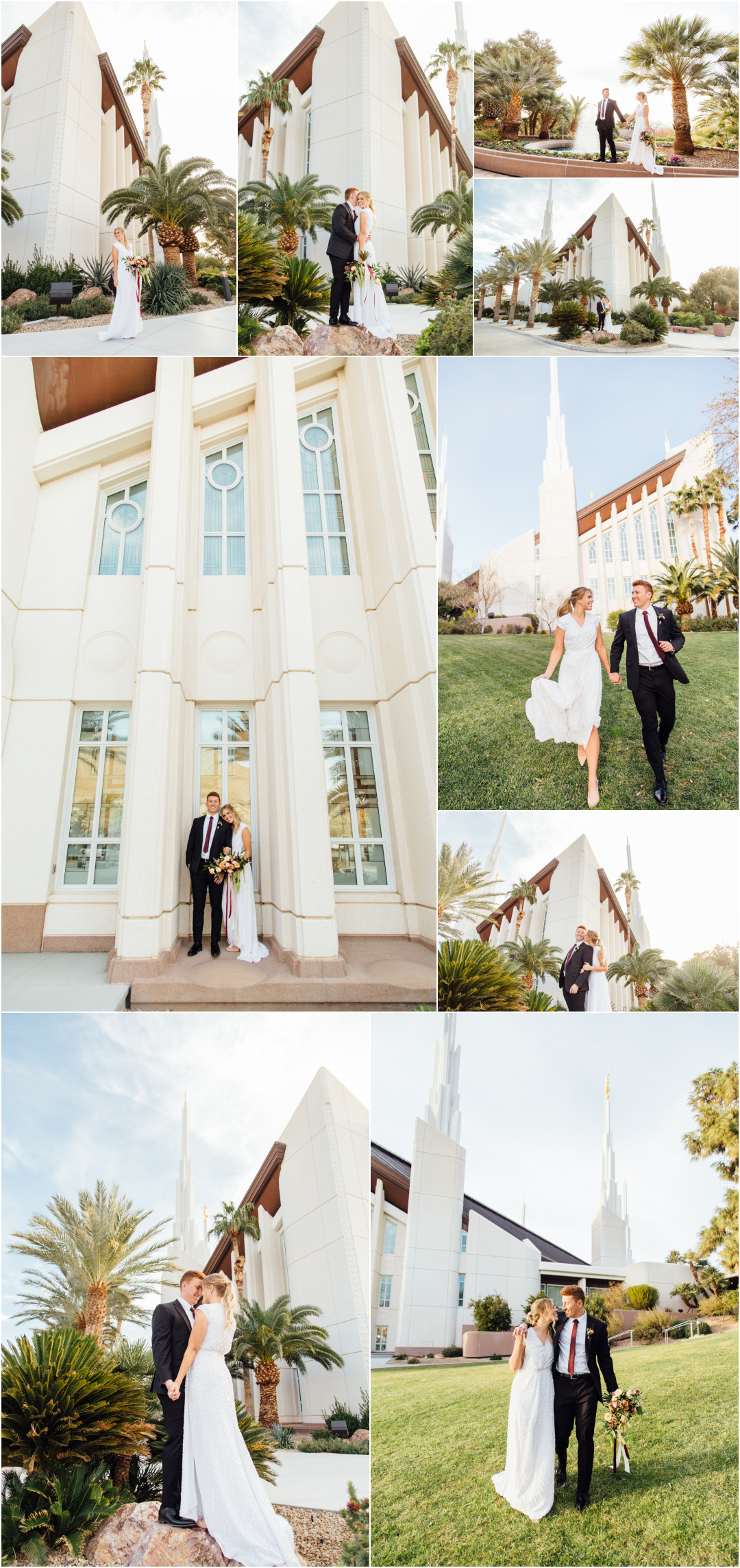 Las Vegas Nevada LDS Temple - Destination Wedding Photographer - Bridal Pictures and Formal Photography