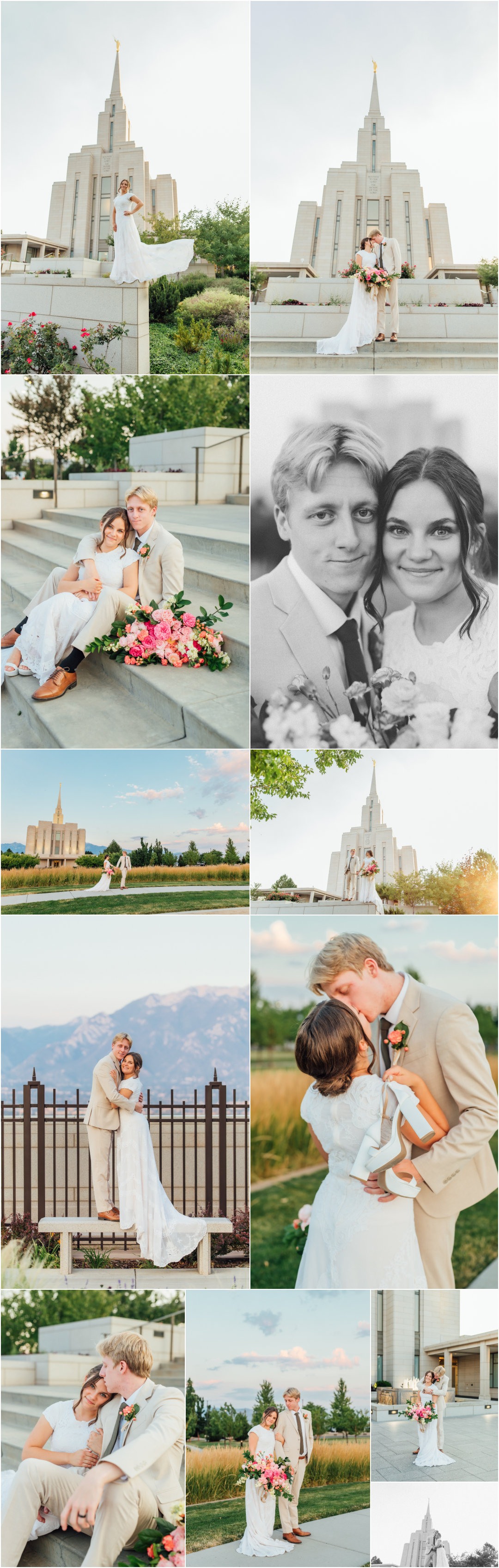 Oquirrh Mountain Temple - South Jordan Wedding Photographer