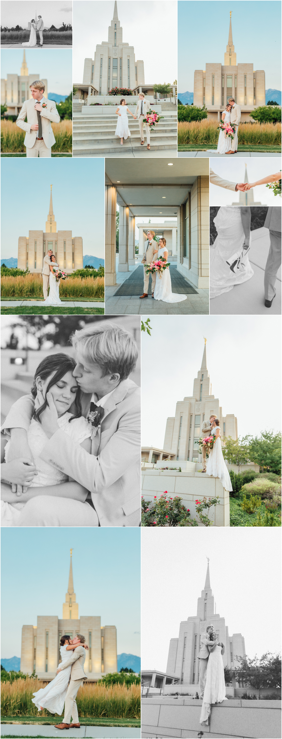 Oquirrh Mountain Temple - South Jordan Wedding Photographer